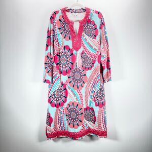 Crown & Ivy Dress Size 2X Retro Mod Crochet Festive Chic